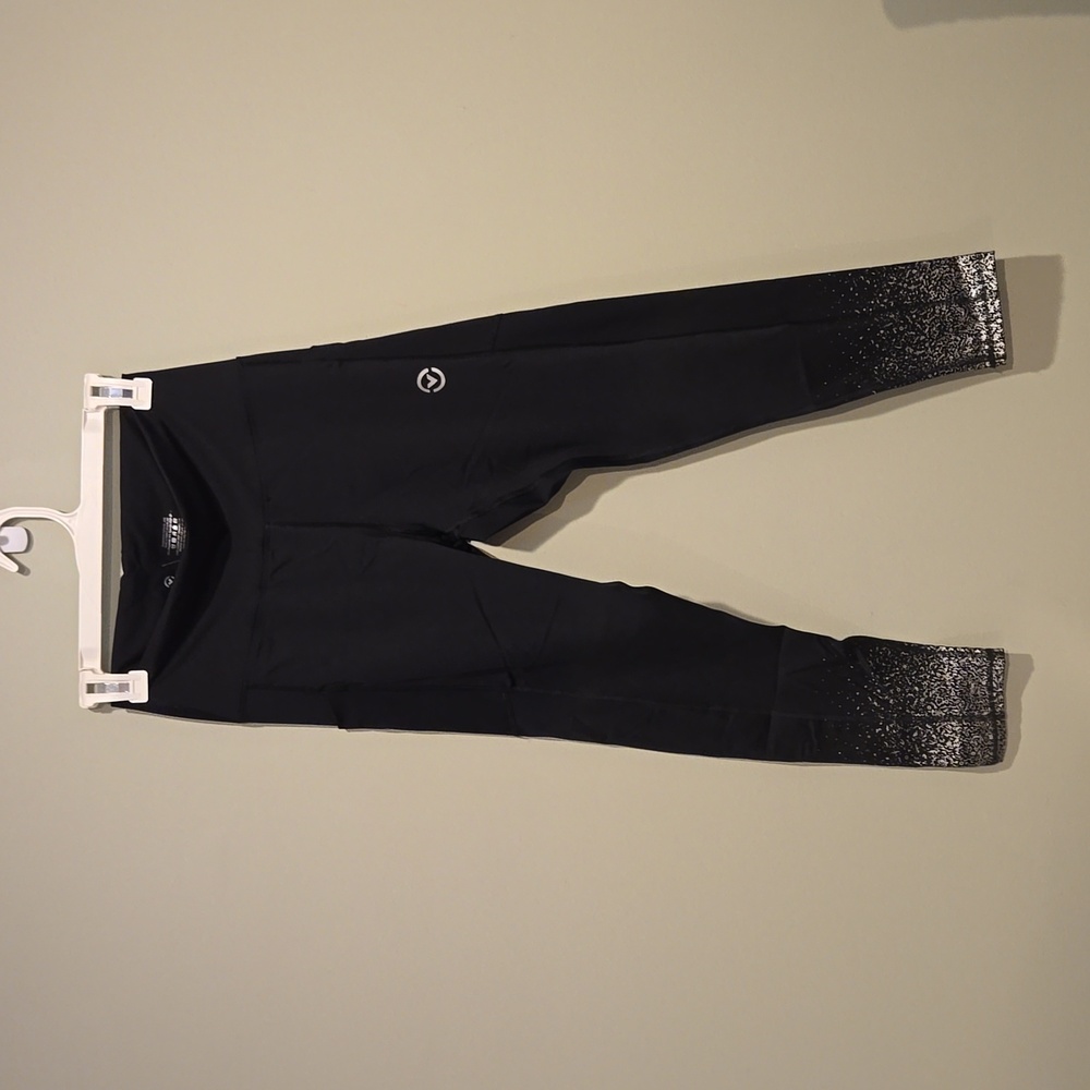 Virus INTL Compression Leggings, Limited Addition, Black and Silver, Large
